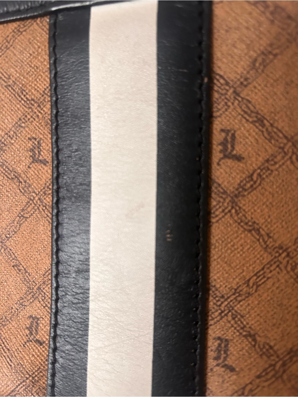 L.A.M.B. Brown Mini Shoulder Bag with Cream Stripe - Picture 6 of 8